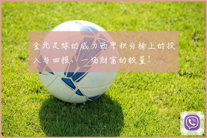 金元足球的威力西甲积分榜上的投入与回报,一场财富的较量!
